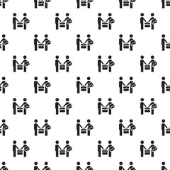 Poster - Businessmen bribery pattern seamless vector repeat for any web design