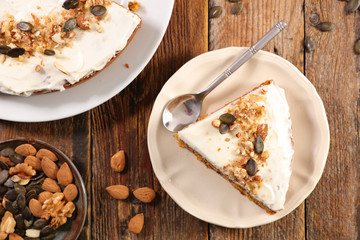 Wall Mural - carrot cake with nuts