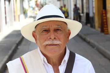 Traditional South American man headshot