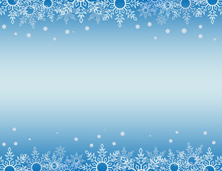 Wall Mural - Abstract Christmas background with white snowflake borders