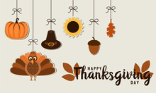 Thanksgiving, We Will Be Closed Card Or Background. Vector Illustration.