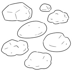 vector set of stone