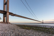 the humber suspension bridge from the north shore