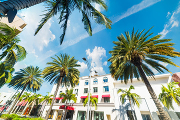 Wall Mural - Rodeo Drive under a cloudy sky