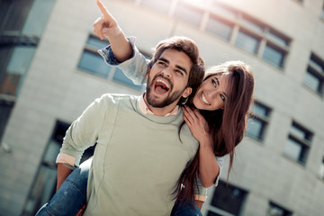 Wall Mural - Happy young couple