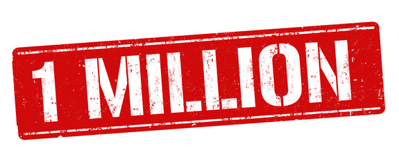 Sticker - 1 million sign or stamp
