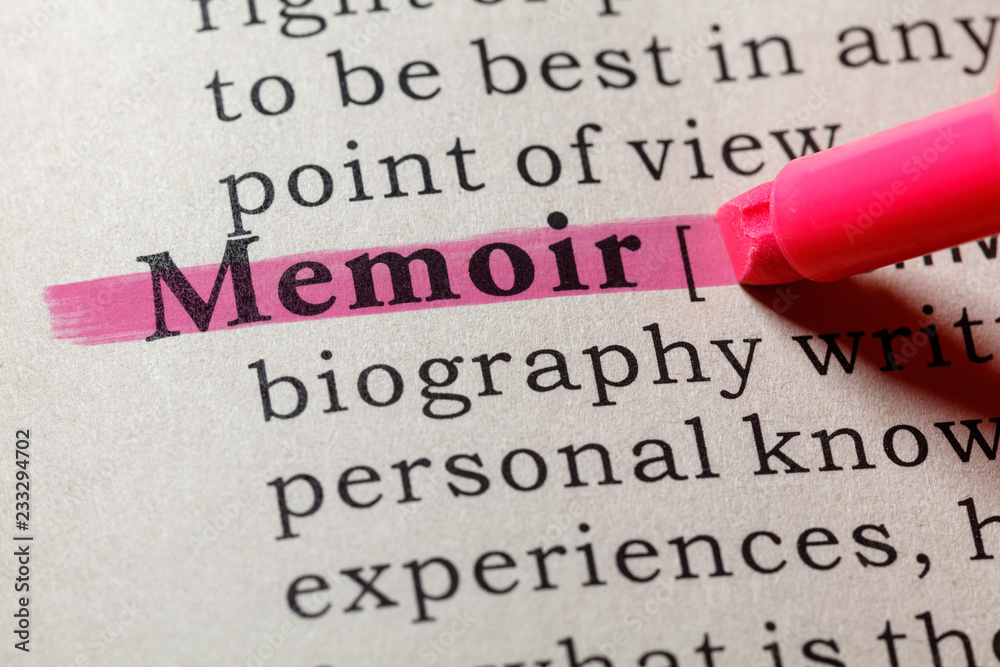 definition of memoir - obrazy, fototapety, plakaty 