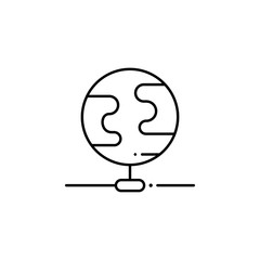 Poster - globe network, internet technology icon. Element of internet technology icon for mobile concept and web apps. Thin line globe network, internet technology icon can be used for web