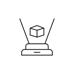 Poster - 3d technology, geometric icon. Element of technology icon for mobile concept and web apps. Thin line 3d technology, geometric icon can be used for web and mobile