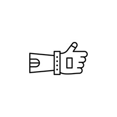 Poster - robot hand, like icon. Element of technology icon for mobile concept and web apps. Thin line robot hand, like icon can be used for web and mobile