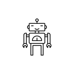 Poster - robot, innovative technology icon. Element of technology icon for mobile concept and web apps. Thin line robot, innovative technology icon can be used for web and mobile