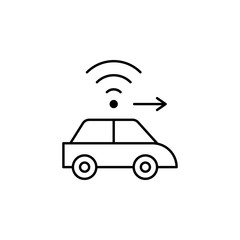 Poster - smart car, wifi, arrow icon. Element of technology icon for mobile concept and web apps. Thin line smart car, wifi, arrow icon can be used for web and mobile