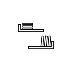 Poster - bookshelf icon. Element of outline furniture icon. Thin line icon for website design and development, app development. Premium icon