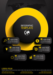 Wall Mural - infographics business chart design template. You can place relevant content in the area, vector illustration.