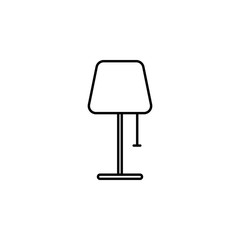 Poster - lamp icon. Element of outline furniture icon. Thin line icon for website design and development, app development. Premium icon