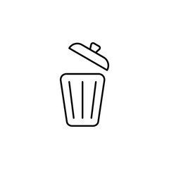 Poster - bin icon. Element of outline furniture icon. Thin line icon for website design and development, app development. Premium icon