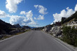 Motorradstrecke am Valparola Pass in Südtirol