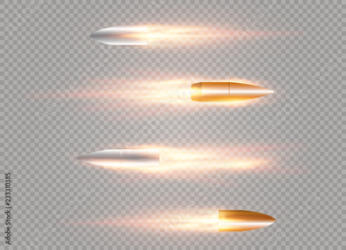Fotomural  flying bullet with