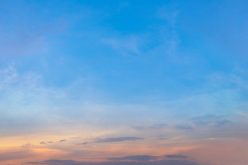 Colorful Beautiful blue sky with cloud formation background