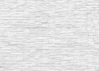 Poster - White marble brick stone tile wall texture background