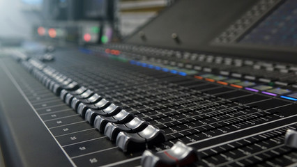 studio audio mixer.