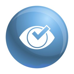 Poster - Check eye list icon. Simple illustration of check eye list vector icon for web design isolated on white background