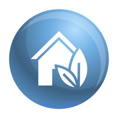 Poster - Eco house icon. Simple illustration of eco house vector icon for web design isolated on white background