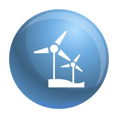 Poster - Wind turbine icon. Simple illustration of wind turbine vector icon for web design isolated on white background