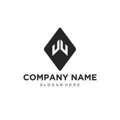 Leinwandbilder - W Initial logo template vector