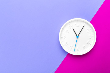 Wall Clock on color background