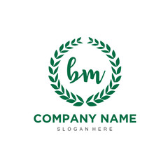 Poster - Initial Letter BM Logo Template Design