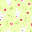 pattern with cute hares