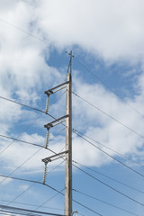 Electric power lines in the sky