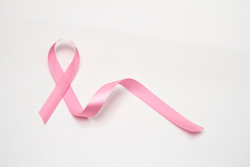 Pink breast cancer ribbon