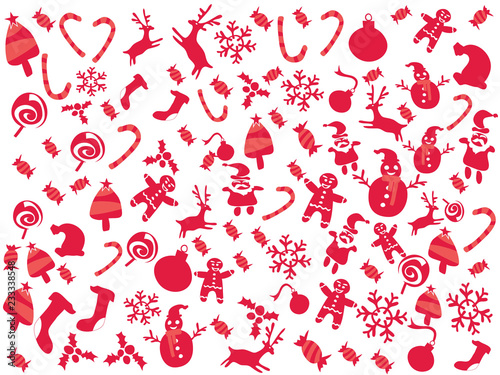 Doodle Red Color Christmas Patterns Background Buy This Stock Vector And Explore Similar Vectors At Adobe Stock Adobe Stock