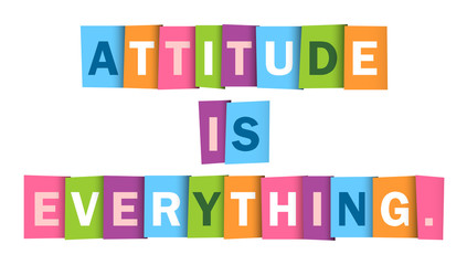 Canvas Print - ATTITUDE IS EVERYTHING Typography Poster