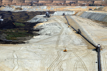 Wall Mural - open pit coal mine with excavators and machinery mining industry Kostolac Serbia