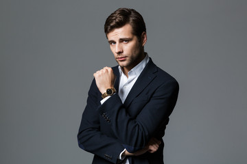 Poster - Close up portrait of a handsome young businessman