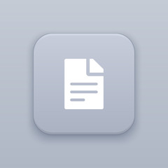 Poster - File, Document, gray vector button with white icon