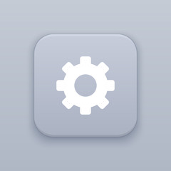 Poster - Customize, gray vector button with white icon