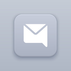 Poster - Email message, Messages, gray vector button with white icon