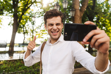 Sticker - Happy young businessman wearing shirt