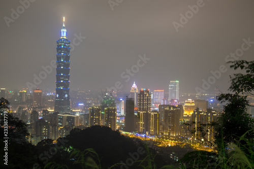 фотография The Taipei 101 and Taipei city night view