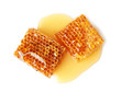 © New Africa - Fresh honeycombs on white background, top view