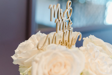 Canvas Print - wedding cake topper