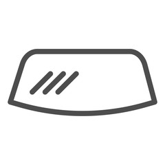 Poster - Windshield line icon. Windscreen vector illustration isolated on white. Car window outline style design, designed for web and app. Eps 10.