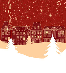 christmas city background