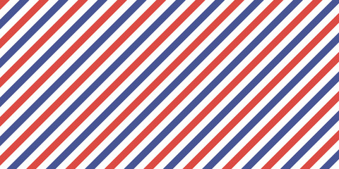 Poster - 7507822 Classic retro background diagonal stripes red blue color, vector color stripes flag, airmail