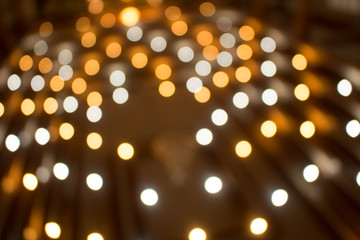 Wall Mural - Defocused lighting in door  filtered bokeh abstract background