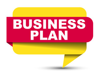 red vector banner business plan